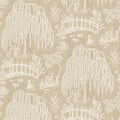 Purchase Ncw4595-05 | Honfleur Les Saules Beige - Nina Campbell Wallpaper