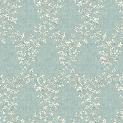 Purchase Ncw4596-04 | Honfleur Hollingbourne Trellis Aqua - Nina Campbell Wallpaper