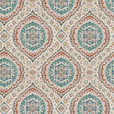 Purchase Ncw4597-04 | Honfleur Karabali Teal/Russet - Nina Campbell Wallpaper