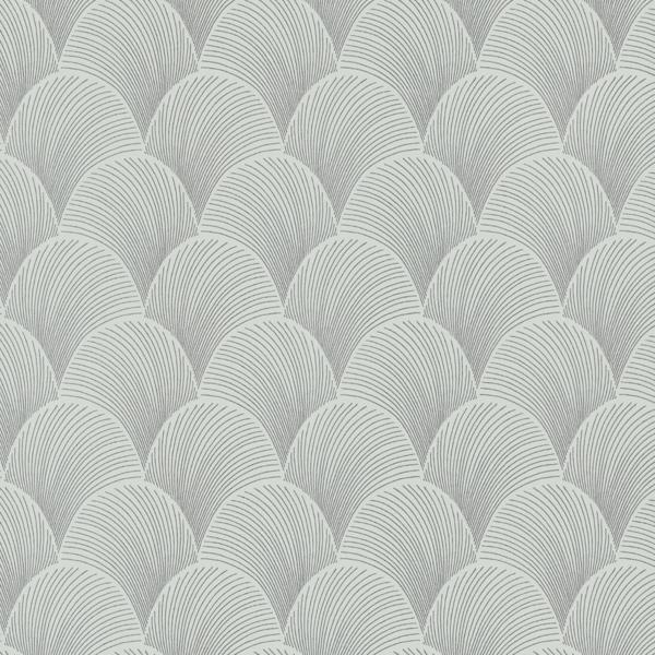 Purchase Nt6106 | Natural Discovery, Metallic Light Green Scallop - Candice Olson Wallpaper