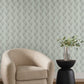 Purchase Nt6106 | Natural Discovery, Metallic Light Green Scallop - Candice Olson Wallpaper