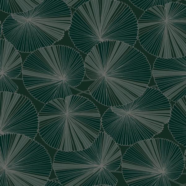 Purchase Nt6111 | Natural Discovery, Layered Deep Green Lily Pads - Candice Olson Wallpaper