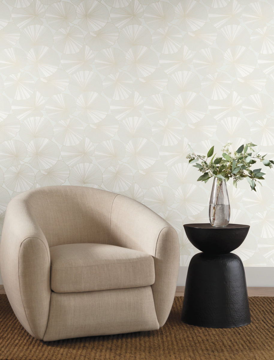 Purchase Nt6112 | Natural Discovery, Layered White Lily Pads - Candice Olson Wallpaper