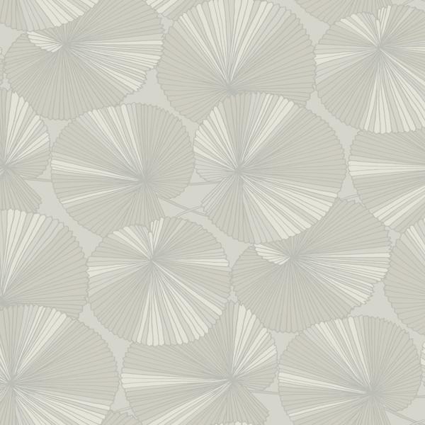 Purchase Nt6114 | Natural Discovery, Layered Grey Lily Pads - Candice Olson Wallpaper