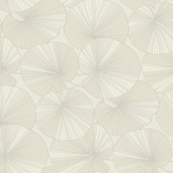 Purchase Nt6115 | Natural Discovery, Layered Cream Lily Pads - Candice Olson Wallpaper