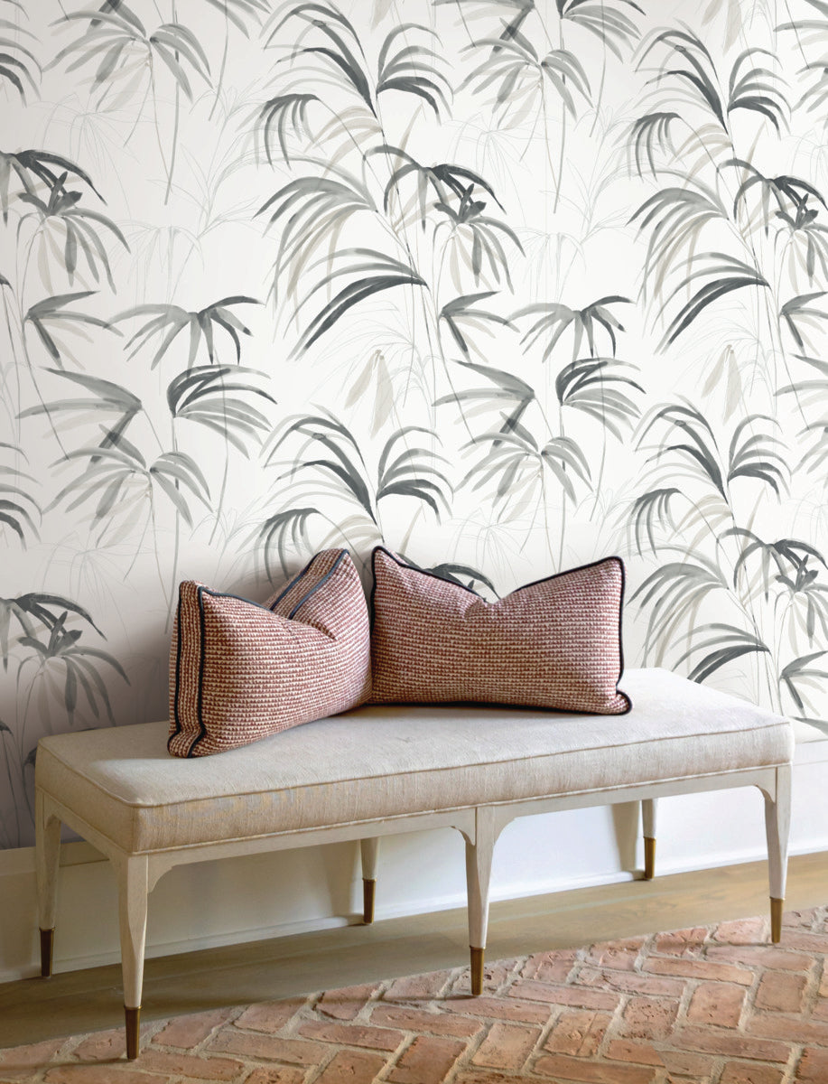 Purchase Nt6123 | Natural Discovery, Inky Black Palms - Candice Olson Wallpaper