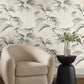 Purchase Nt6125 | Natural Discovery, Inky Warm Neutral Palms - Candice Olson Wallpaper