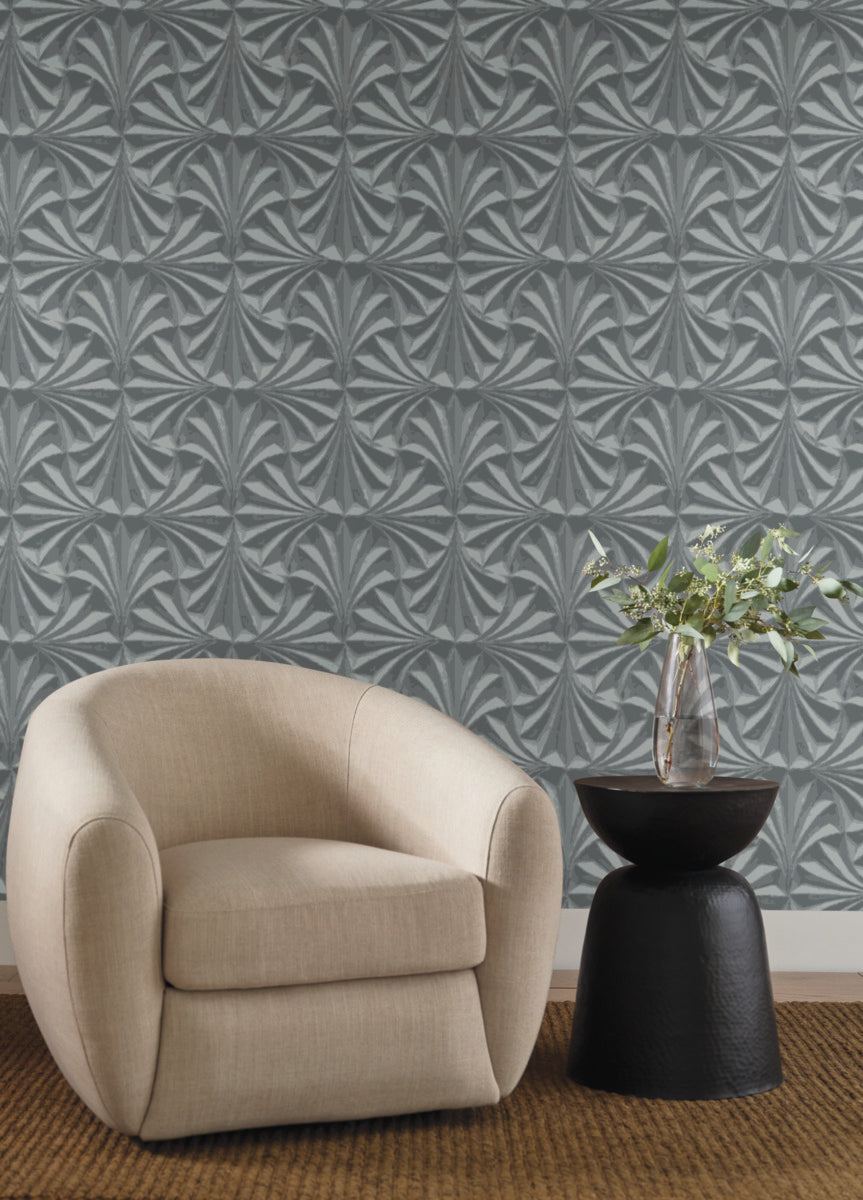 Purchase Nt6127 | Natural Discovery, Sculpted Charcoal Fans - Candice Olson Wallpaper