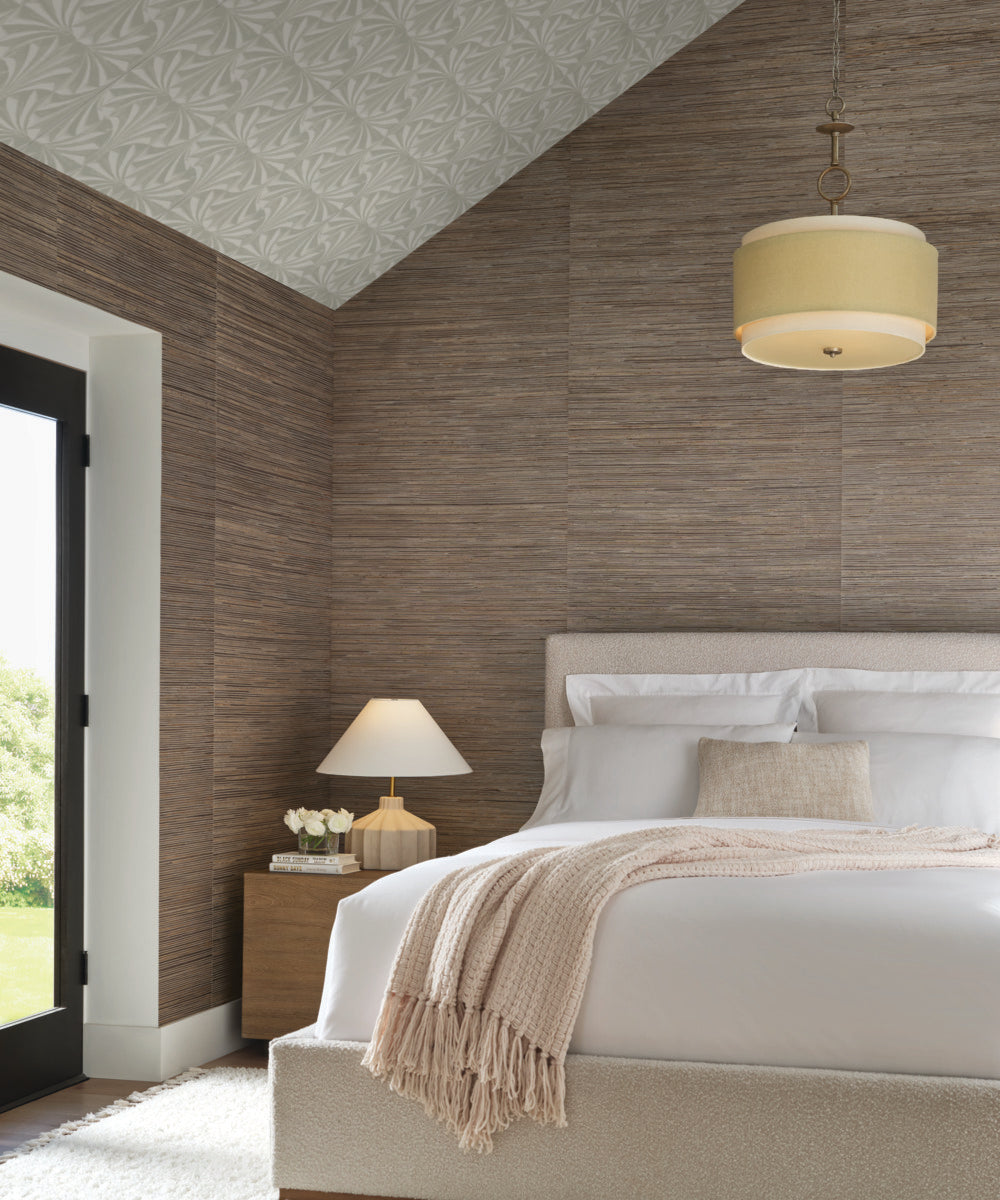 Purchase Nt6128 | Natural Discovery, Sculpted Taupe Fans - Candice Olson Wallpaper