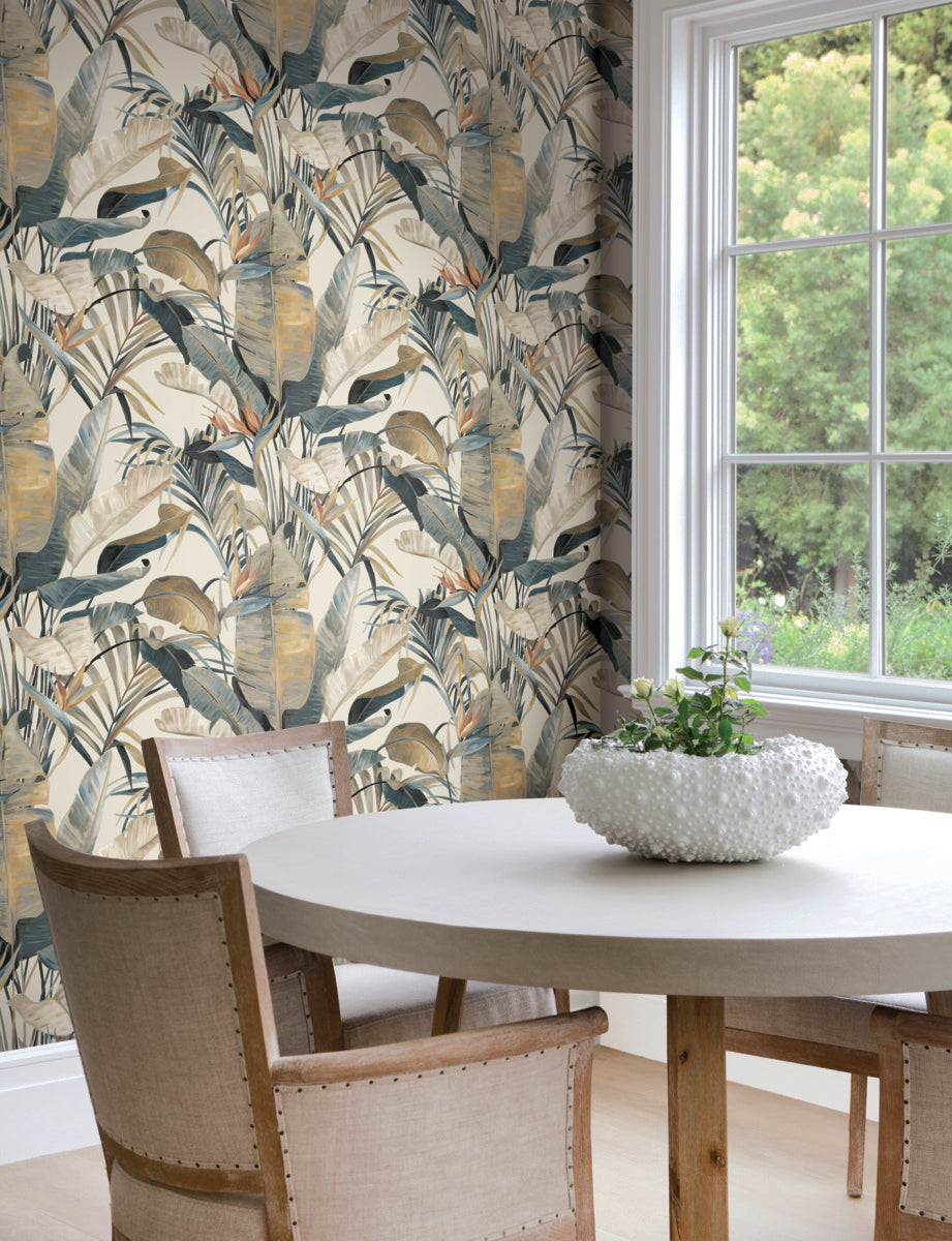 Purchase Nt6133 | Natural Discovery, Tropical Plush Neutral Cabana - Candice Olson Wallpaper