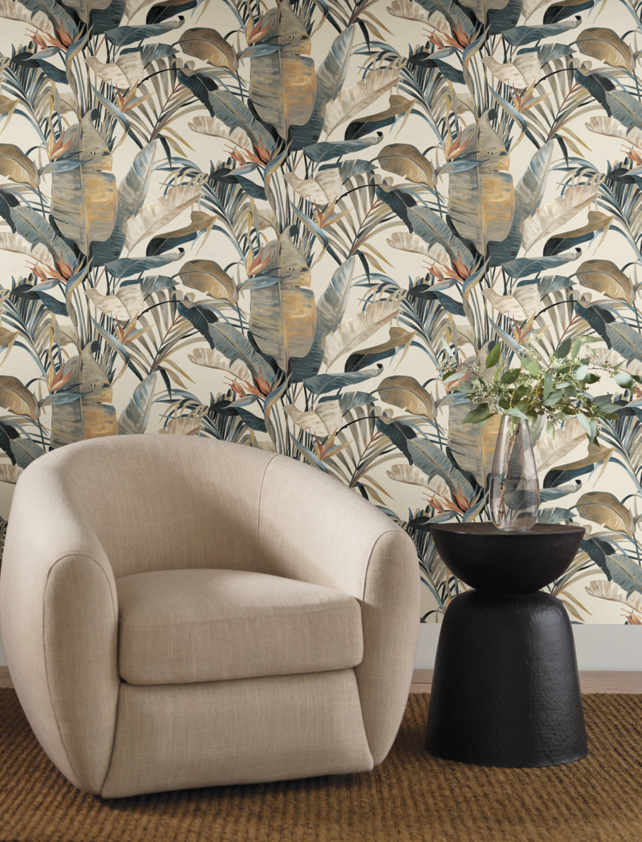 Purchase Nt6133 | Natural Discovery, Tropical Plush Neutral Cabana - Candice Olson Wallpaper