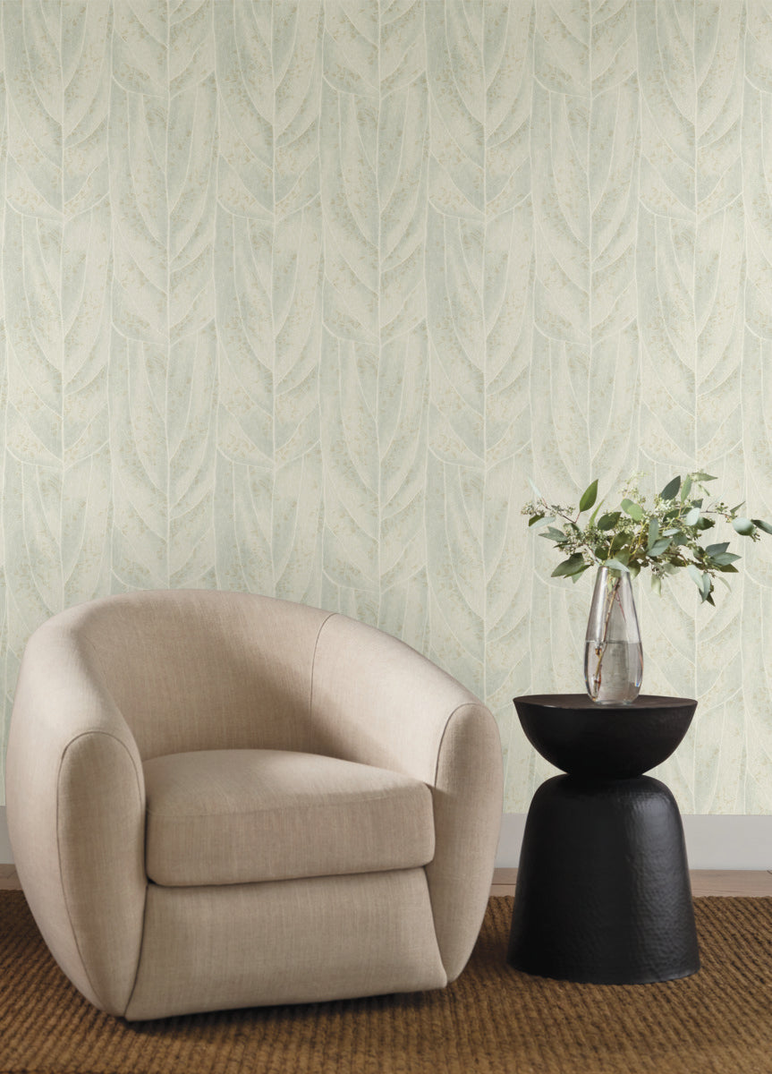 Purchase Nt6142 | Natural Discovery, Dicot Light Green Leaf - Candice Olson Wallpaper