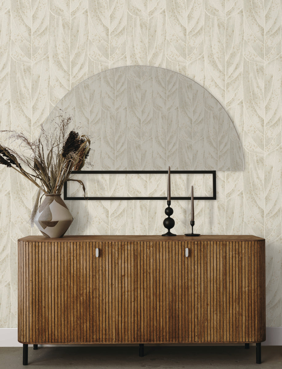 Purchase Nt6144 | Natural Discovery, Dicot Beige Leaf - Candice Olson Wallpaper