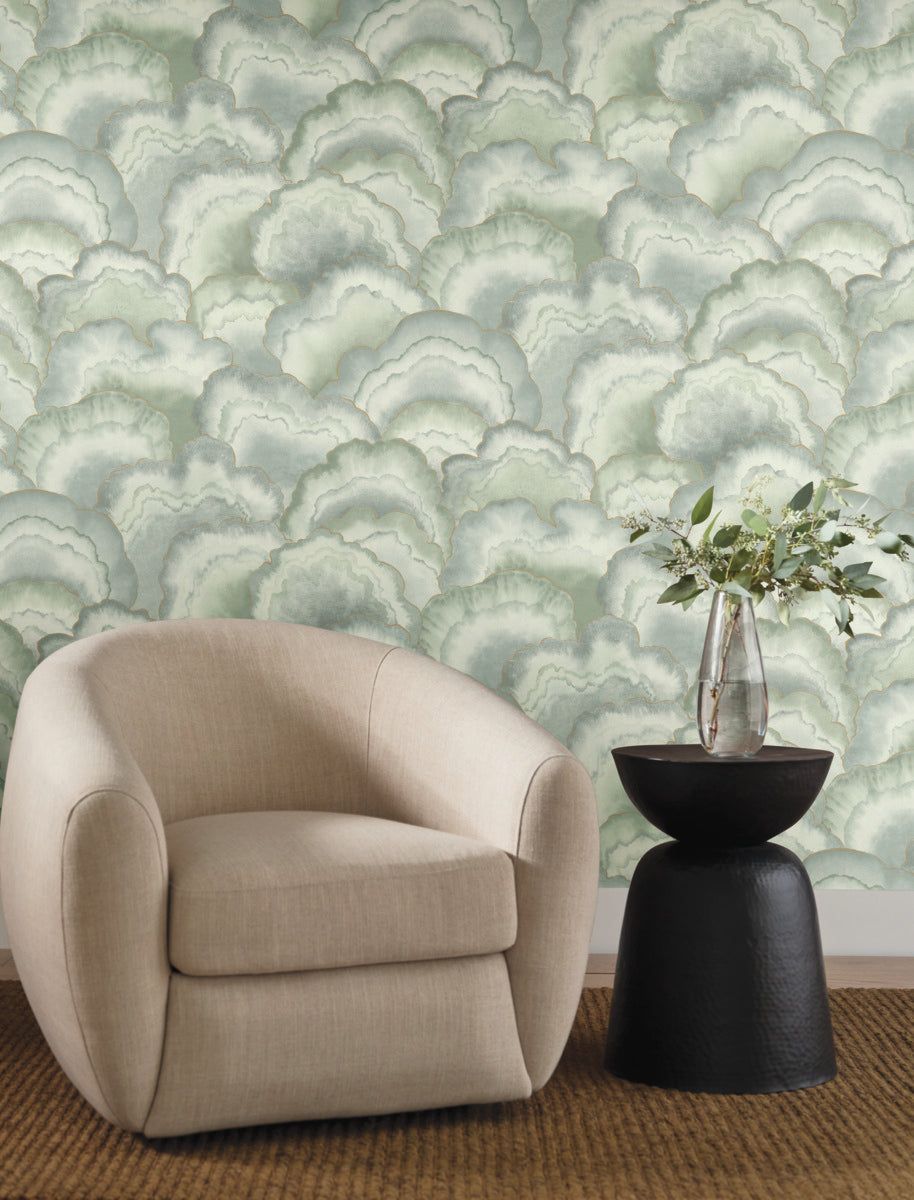 Purchase Nt6181 | Natural Discovery, Abalone Seaglass Fans - Candice Olson Wallpaper