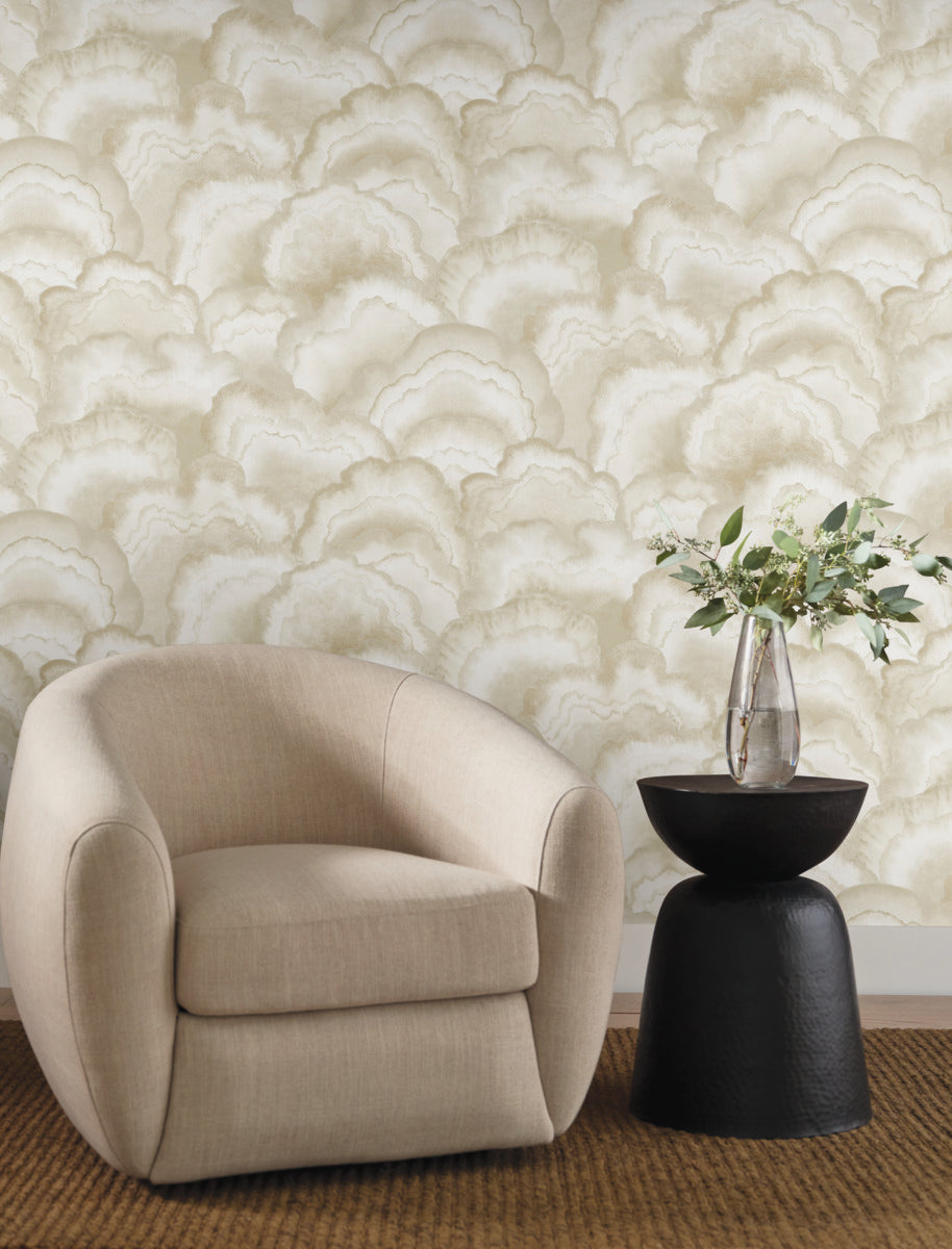 Purchase Nt6182 | Natural Discovery, Abalone Sand Fans - Candice Olson Wallpaper