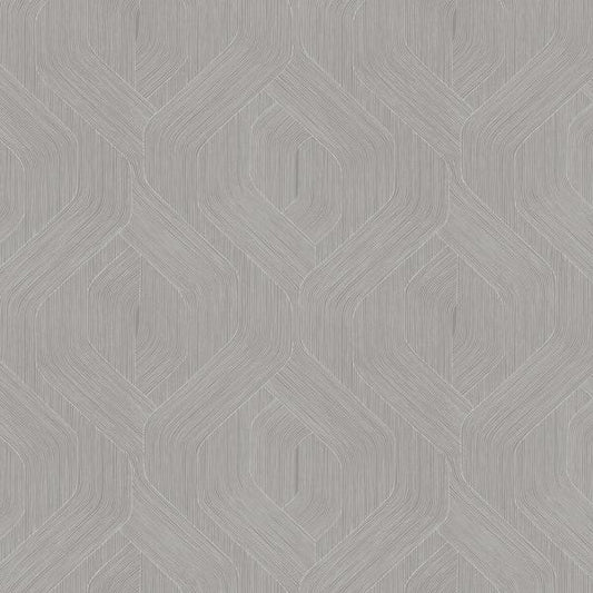 Purchase Nt6191 | Natural Discovery, Fine Line Grey Geometric - Candice Olson Wallpaper