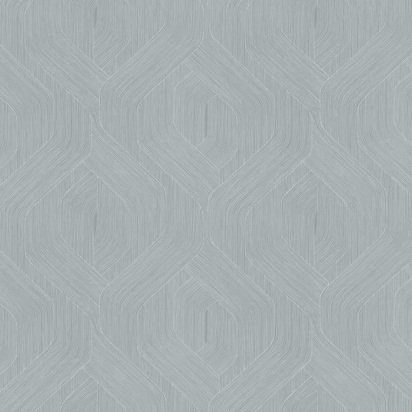 Purchase Nt6194 | Natural Discovery, Fine Line Blue Geometric - Candice Olson Wallpaper