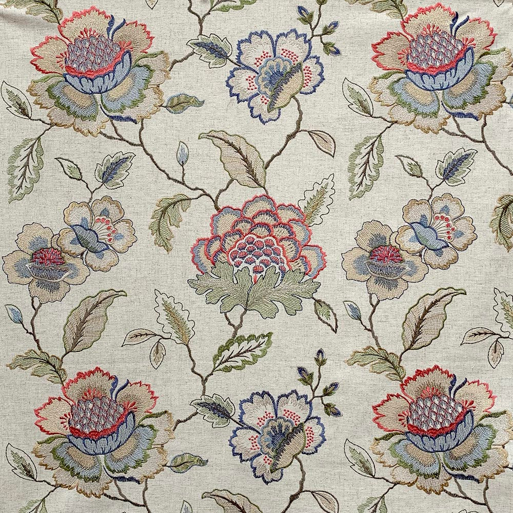 Sample 8565 Nubina Garden, Multi Color Embroidery Drapery Fabric by Magnolia