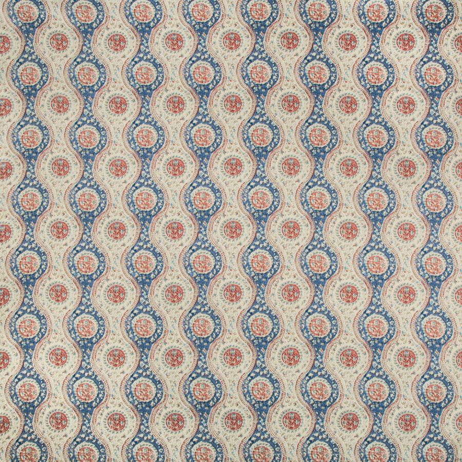 Sample 8019129-519 Nadari Print Blue/Red Ethnic Brunschwig and Fils Fabric