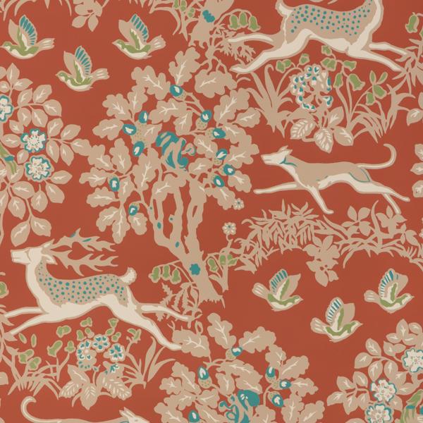 Purchase P2017104-24 Mille Fleur Wp, Orange Animals - Lee Jofa Wallpaper - P2017104.24.0