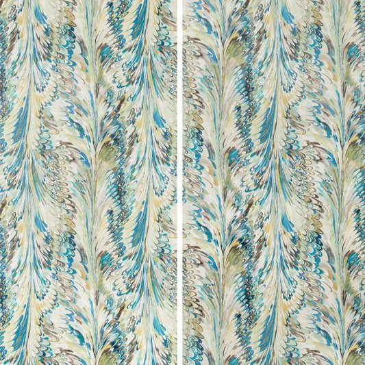 P2019103 345 Taplow Paper Peacock Gold By Lee Jofa