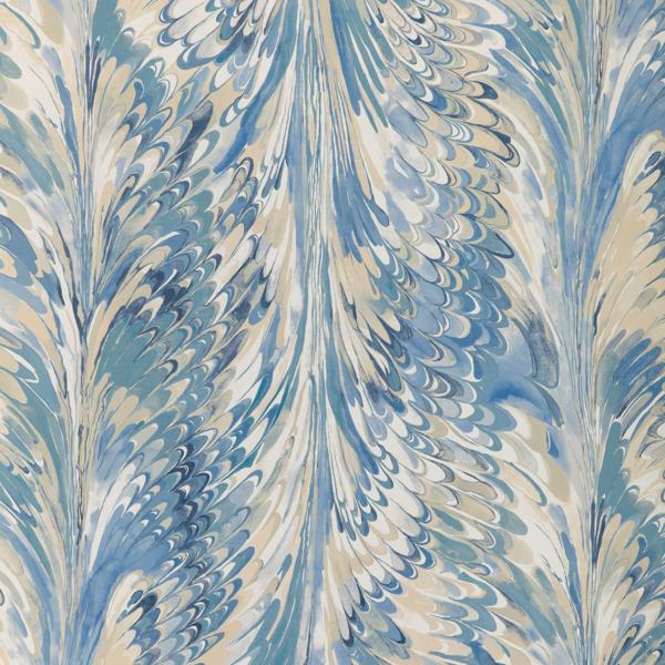 Purchase P2019103-55 Taplow Paper, Blue Abstract - Lee Jofa Wallpaper - P2019103.55.0