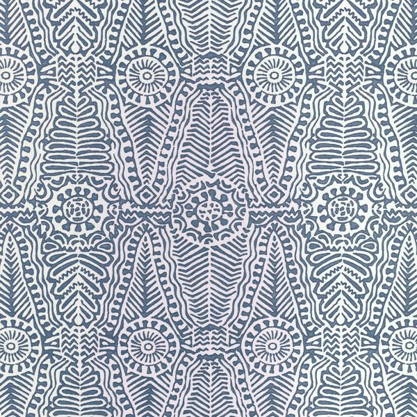 Sample - P2020112-50 | Drayton Paper, Blue Global - Lee Jofa Wallpaper - P2020112.50.0