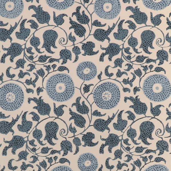 Sample - P2023103-5 | Eldora, Blue Floral - Lee Jofa Wallpaper - P2023103.5.0