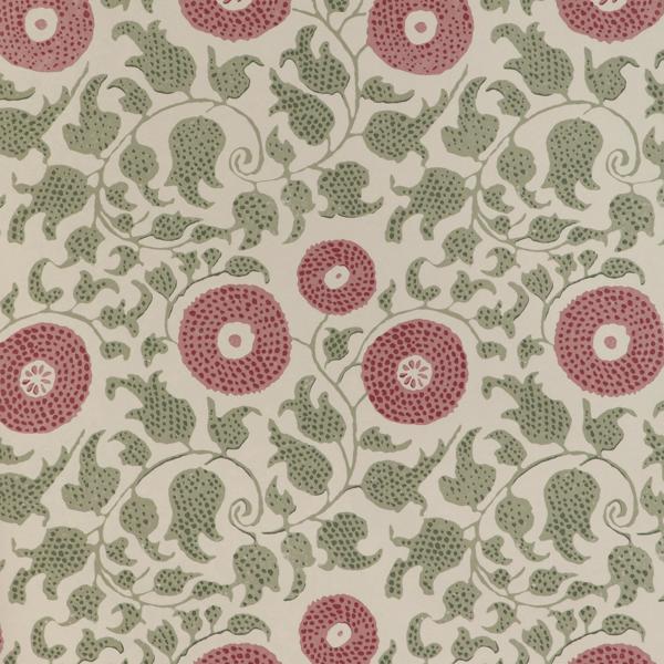 Sample - P2023103-73 | Eldora, Green Floral - Lee Jofa Wallpaper - P2023103.73.0