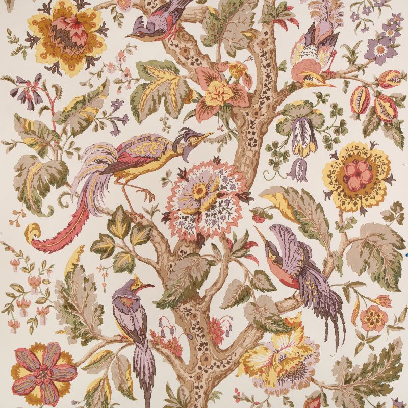 Sample - P2023114.34.0 | Tree Of Life Wp, Orange Animals - Lee Jofa Wallpaper