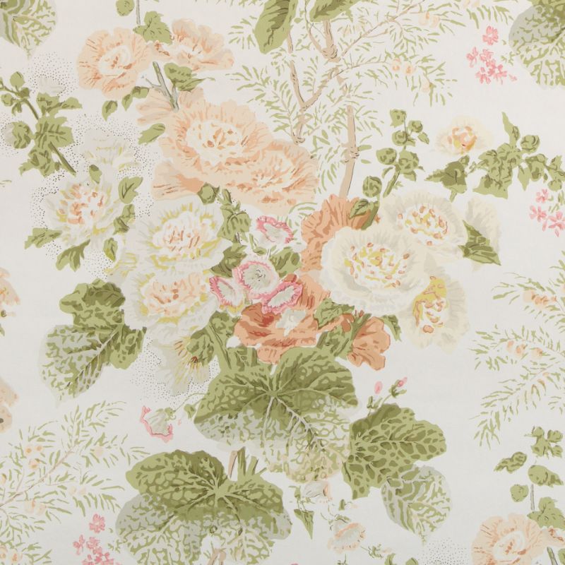 Sample - P2023115.312.0 | Grand Althea Wp, Orange Floral - Lee Jofa Wallpaper