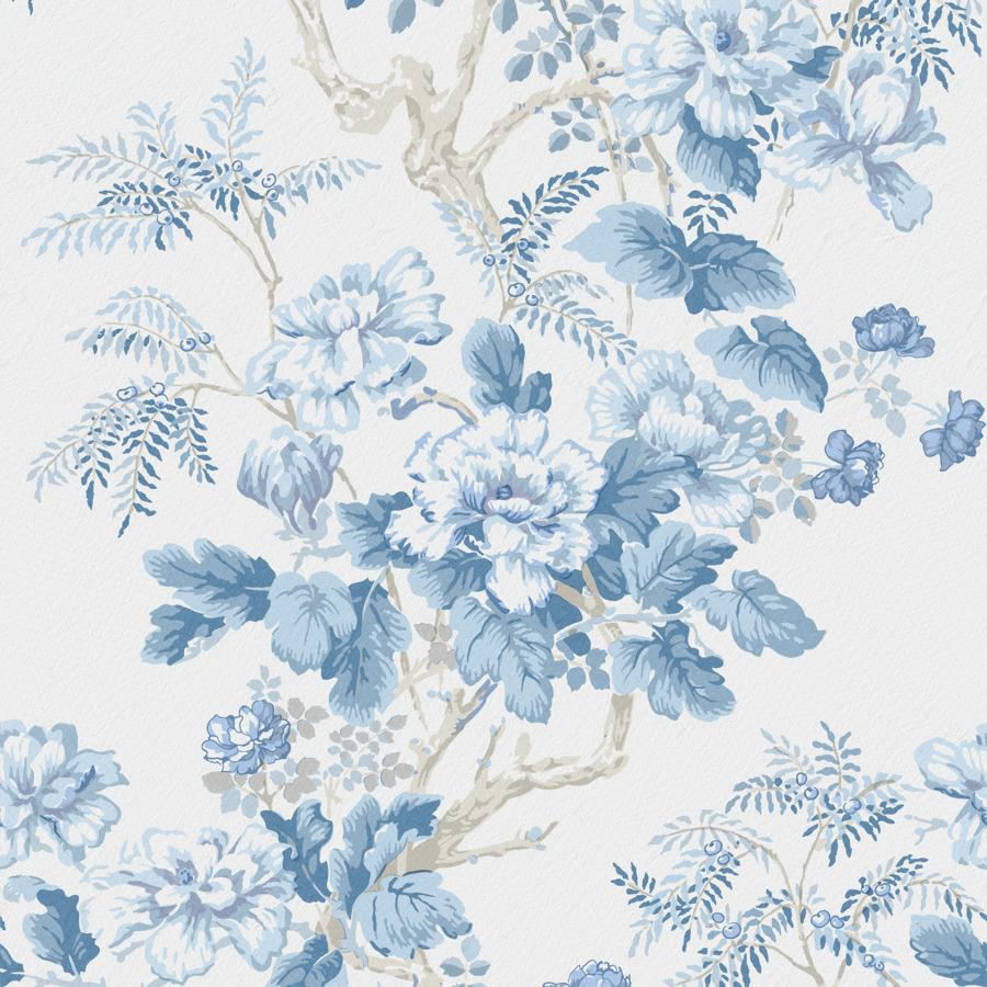 Purchase P2023118-516 Chinese Peony Wp, Blue Chinoiserie - Lee Jofa Wallpaper - P2023118.516.0