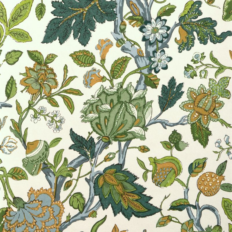 Sample - P2023119.335.0 | Hazelwood Paper, Green Botanical - Lee Jofa Wallpaper