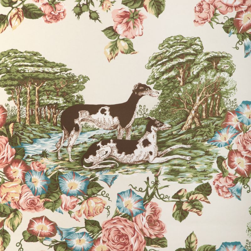 Purchase P2023120.1.0 Whippets Paper, Multi Color Animals - Lee Jofa Wallpaper