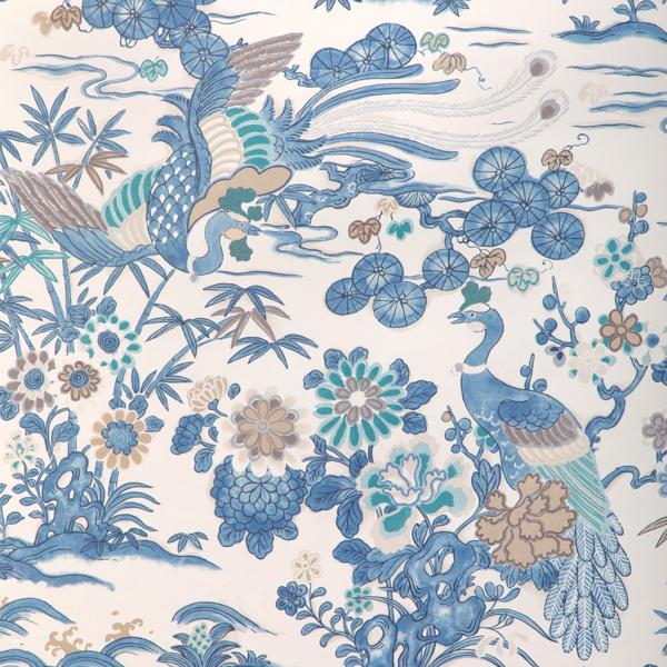 Purchase P2023124-55 Sakura Paper, Blue Chinoiserie - Lee Jofa Wallpaper - P2023124.55.0