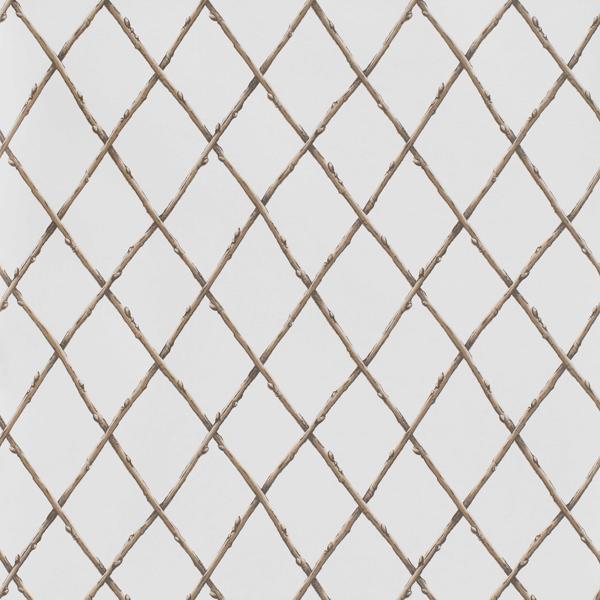 Sample - P2025106-1116 | Bare Twig Trellis Wp, Brown Trellis - Lee Jofa Wallpaper - P2025106.1116.0