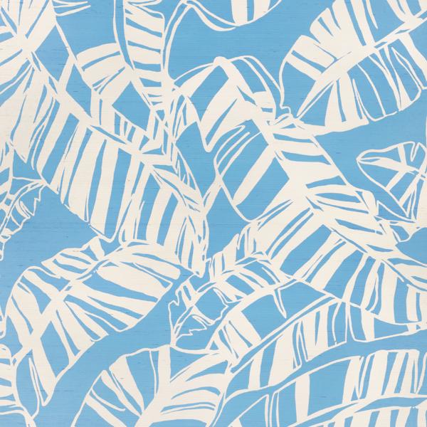 Sample - P2025112-15 | Just Bananas Gc, Blue Tropical - Lee Jofa Wallpaper - P2025112.15.0