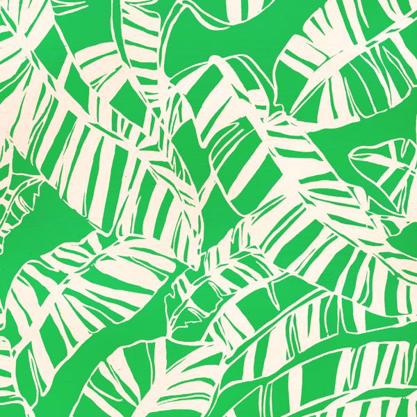 Sample - P2025112-31 | Just Bananas Gc, Green Tropical - Lee Jofa Wallpaper - P2025112.31.0