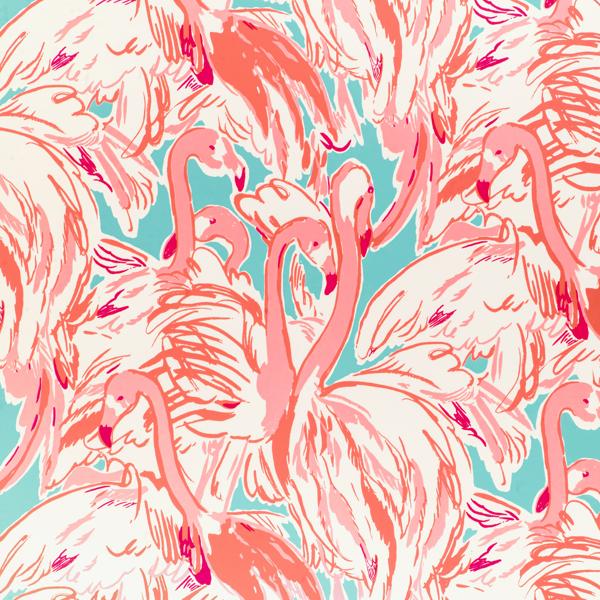 Sample - P2025114-13 | Pink Colony Wp, Pink Tropical - Lee Jofa Wallpaper - P2025114.13.0