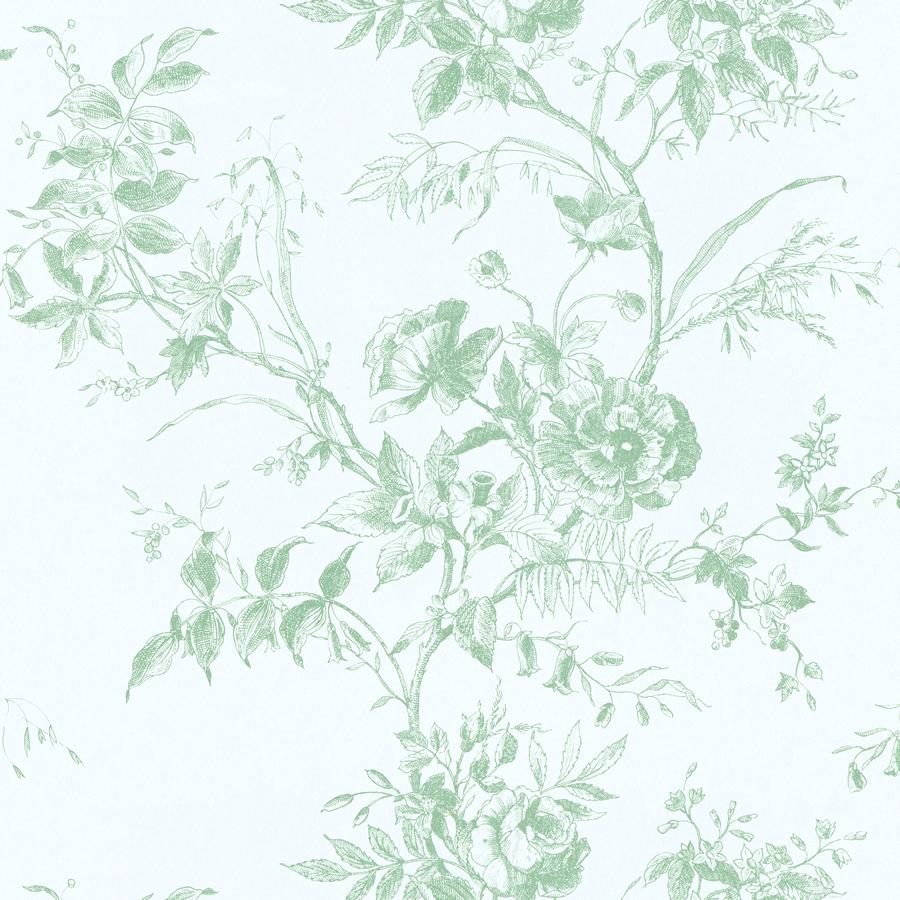 Purchase P2026100-30 Tea Rose Toile Wp, Green Toile - Lee Jofa Wallpaper - P2026100.30.0