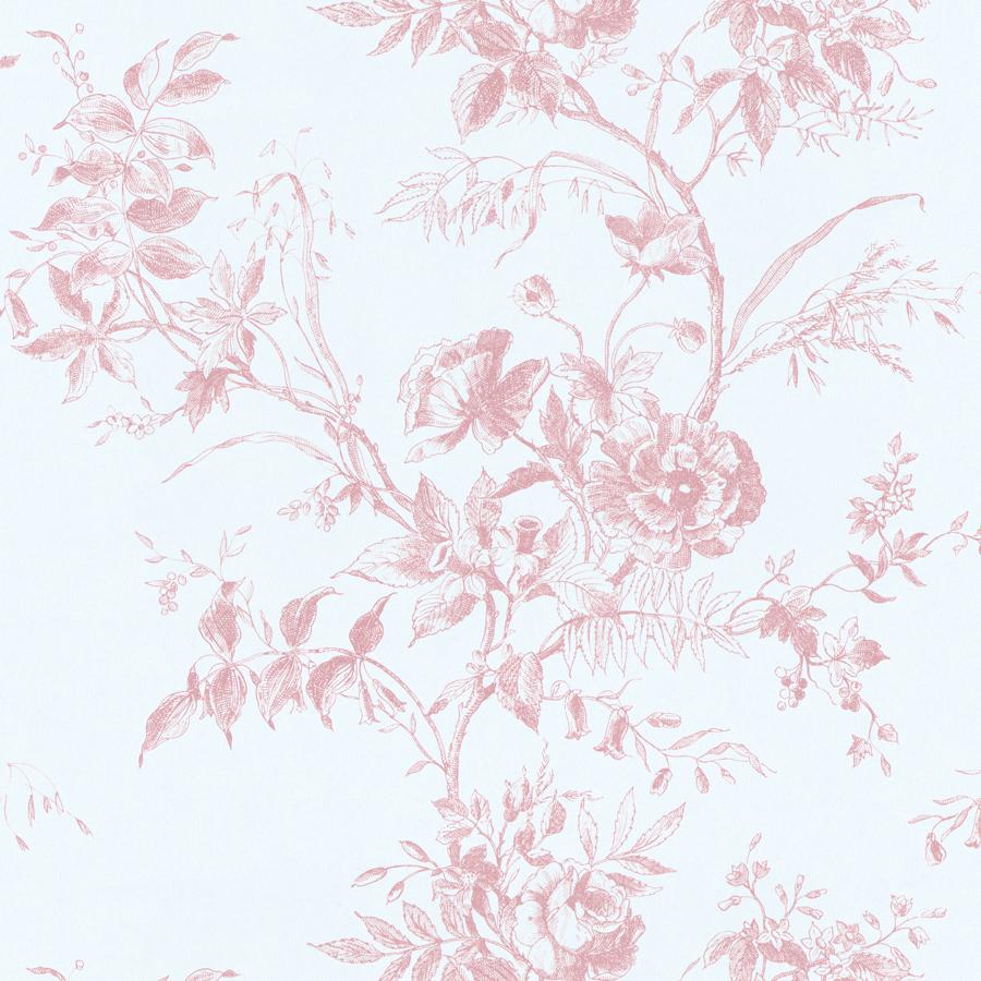 Purchase P2026100-707 Tea Rose Toile Wp, Pink Toile - Lee Jofa Wallpaper - P2026100.707.0