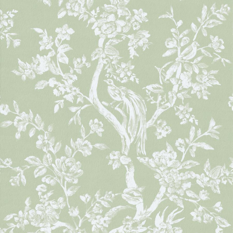 Purchase P2026103-130 Camellia Toile Wp, Green Chinoiserie - Lee Jofa Wallpaper - P2026103.130.0