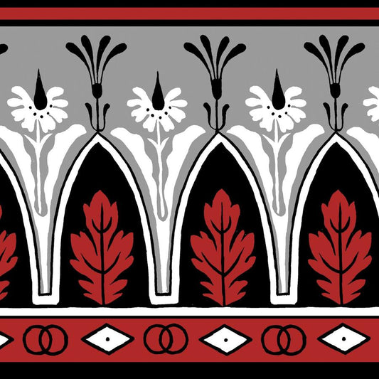 Purchase P8015106-9 Lola Montez Bdr, Red Damask - Brunschwig & Fils Wallpaper - P8015106.9.0