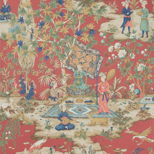 Save P8019101.19.0 Lodi Garden Red Brunschwig Fils Wallpaper