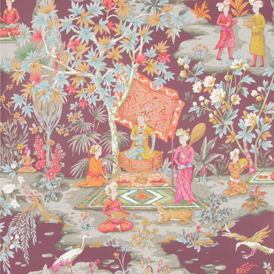 Search P8019101.909.0 Lodi Garden Plum Brunschwig Fils Wallpaper