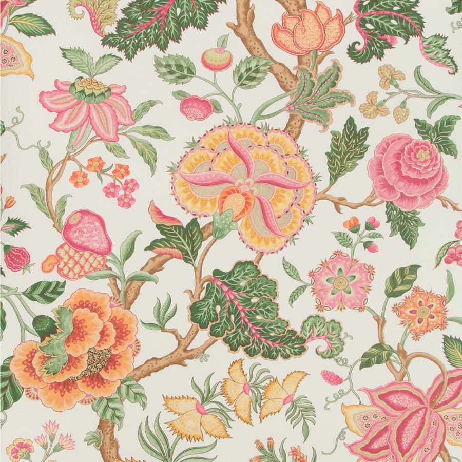 Sample P8019111.127.0 Nizam Multi Color Botanical Brunschwig and Fils Wallpaper