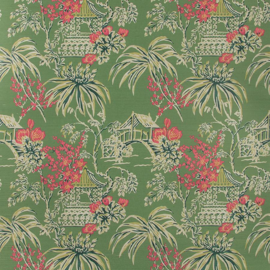 Sample P8019115.33.0 Tongli Multi Color Chinoiserie Brunschwig and Fils Wallpaper