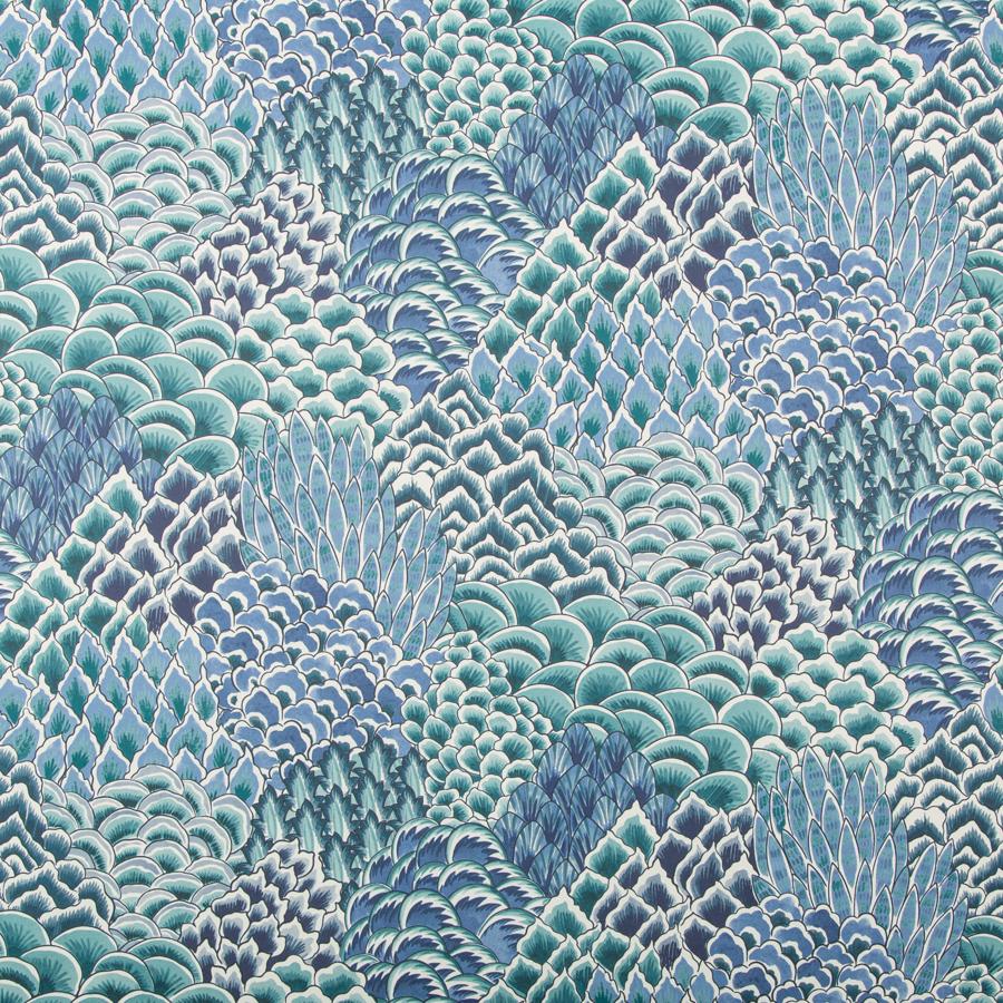 Sample P8020104.13.0 Katibi Blue Floral Brunschwig and Fils Wallpaper