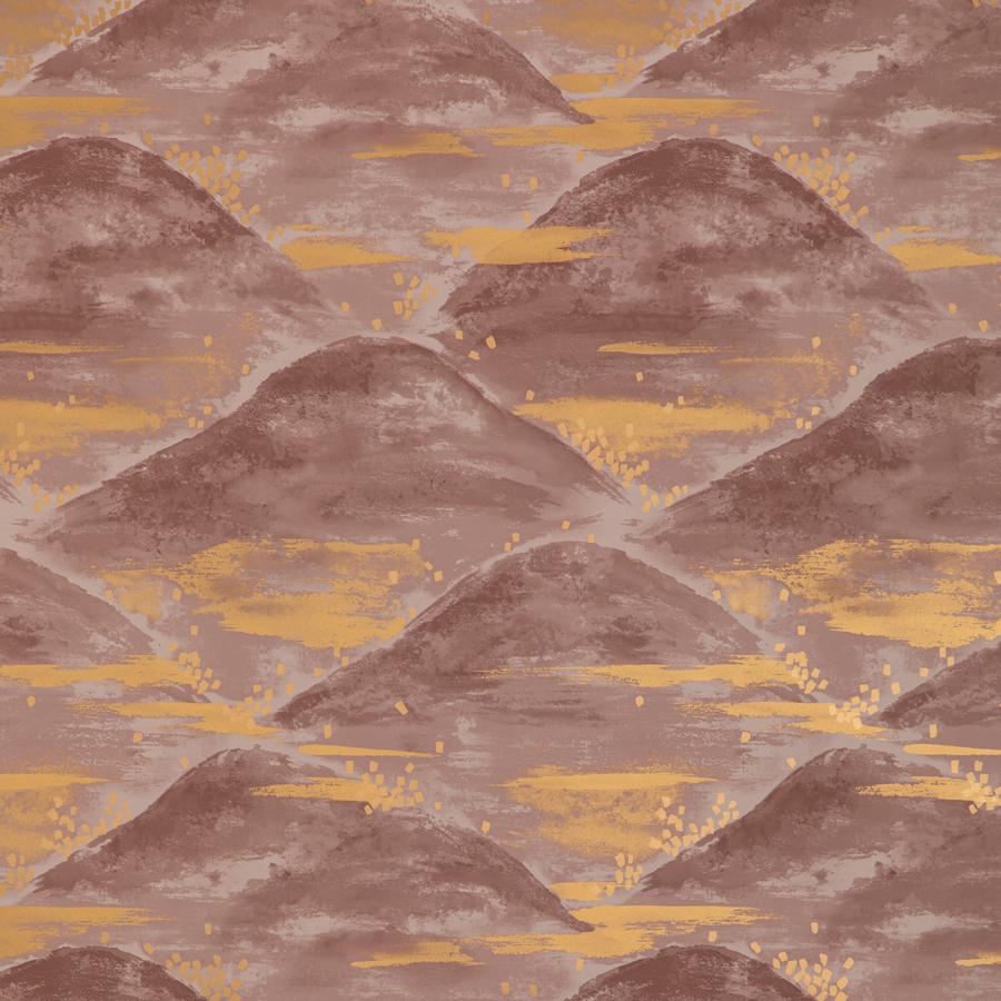 Sample P8020105.1924.0 La Brume Red Geometric Brunschwig and Fils Wallpaper
