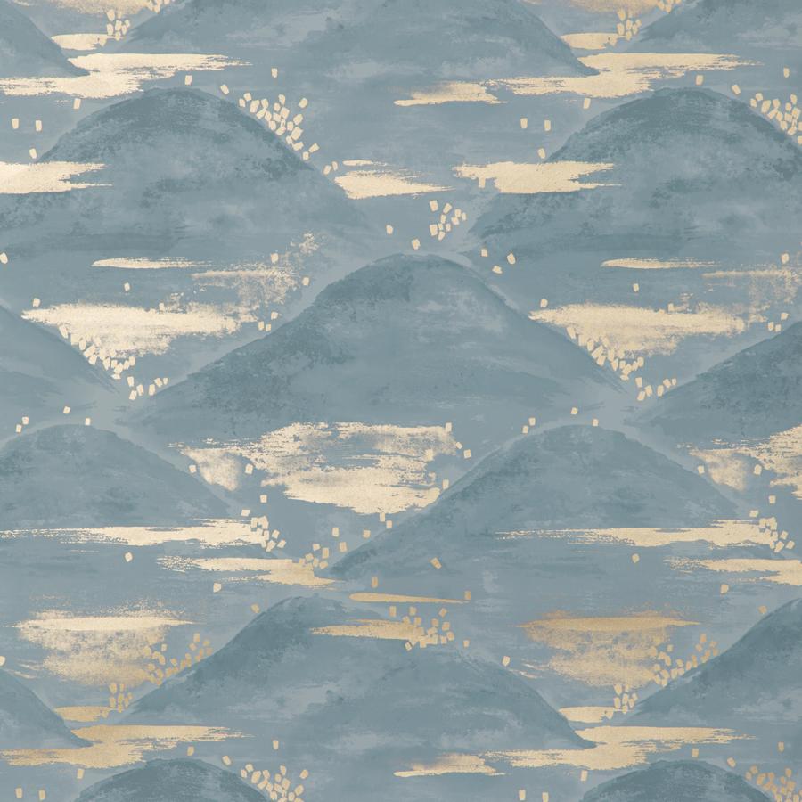 Save P8020105.5.0 La Brume Blue Geometric by Brunschwig & Fils Wallpaper